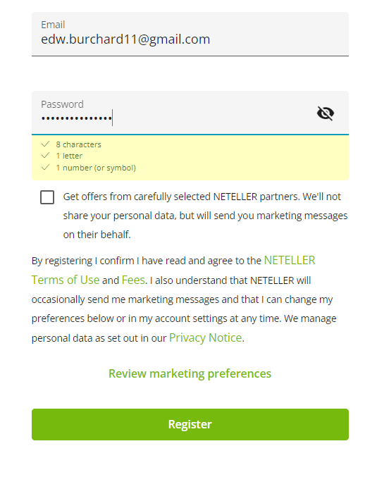 Neteller deposit