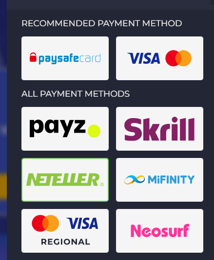 Neteller deposit