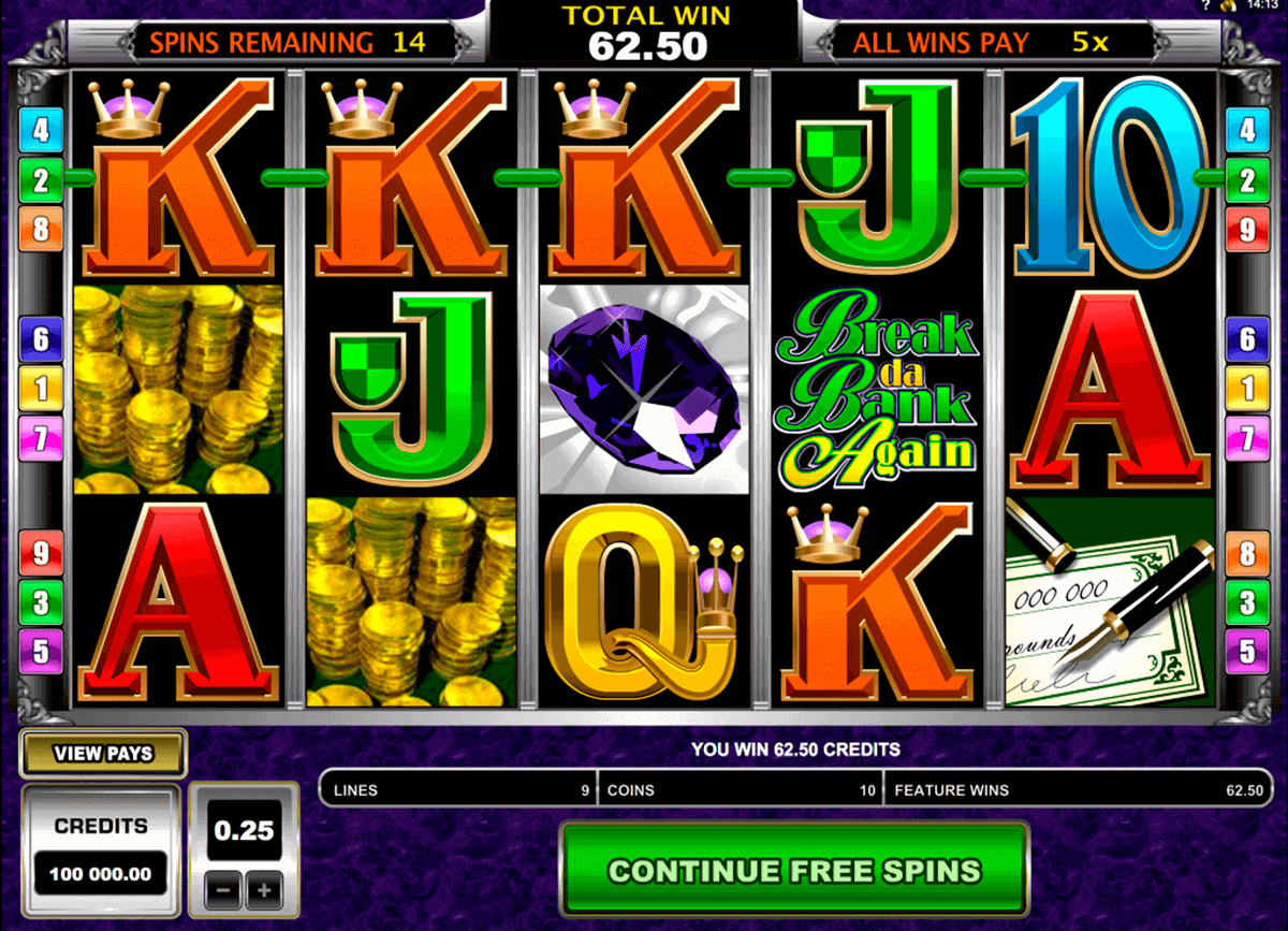 break da bank again microgaming pokie
