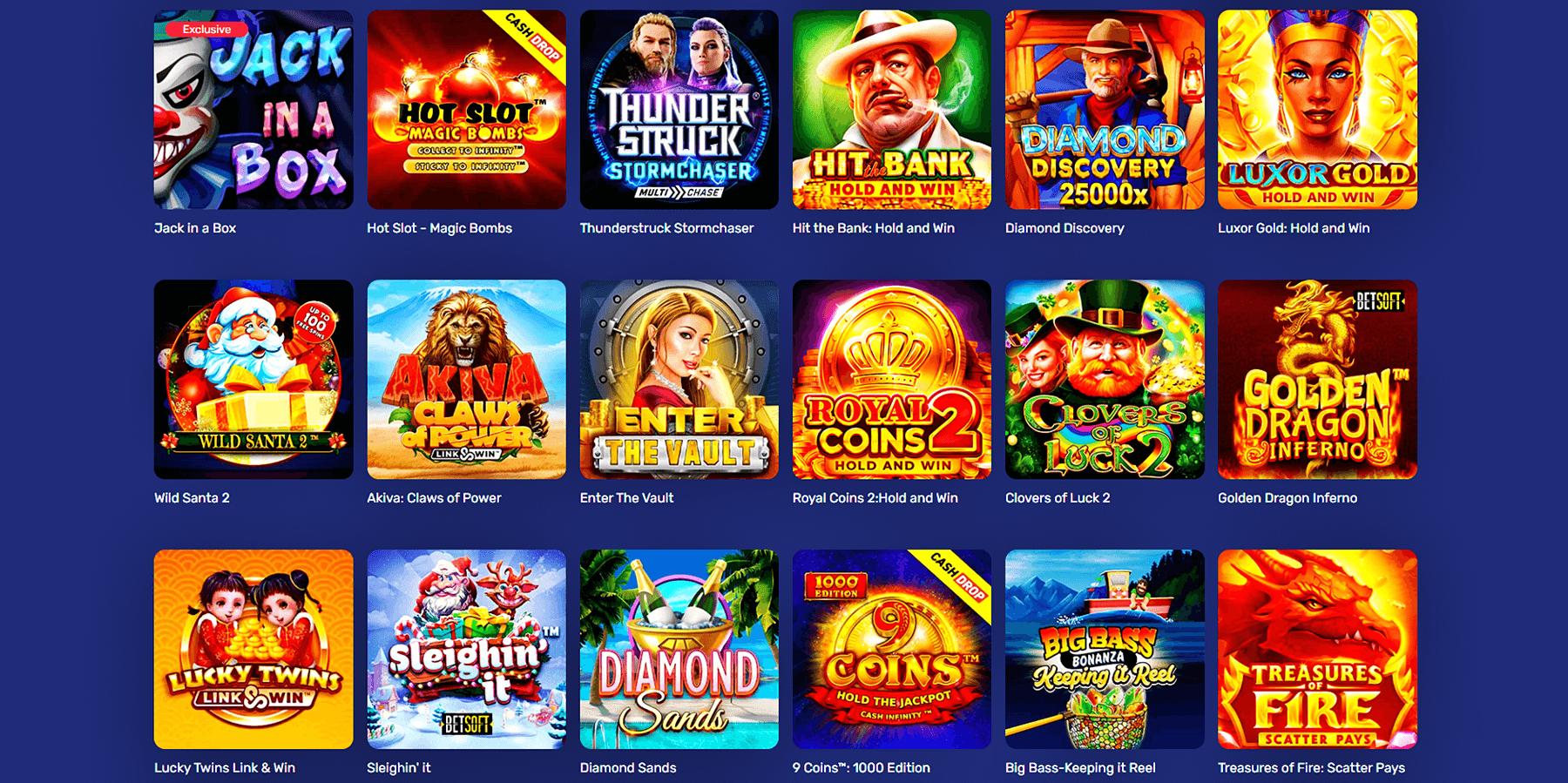 Galaxyno Casino Games