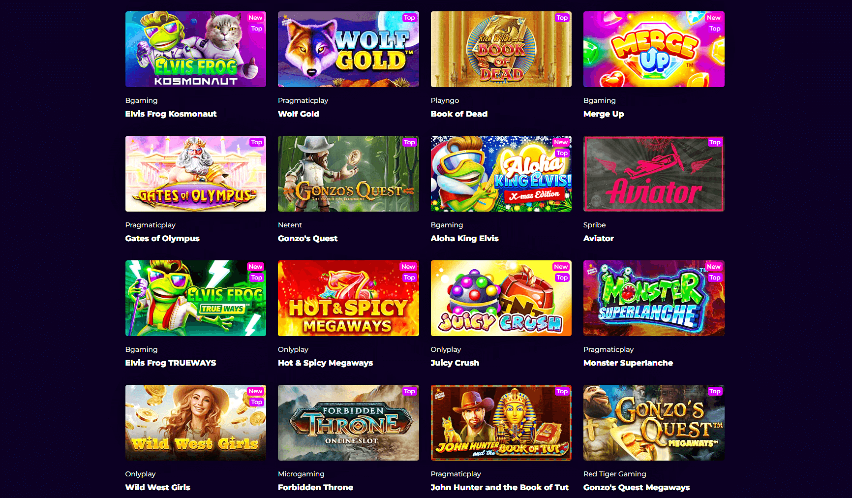 Kosmonaut Online Casino Games Collection