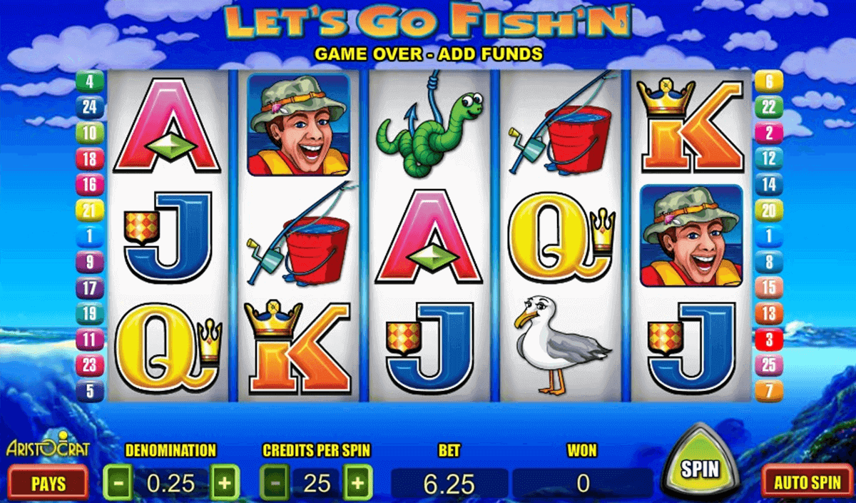 lets go fishn aristocrat pokie