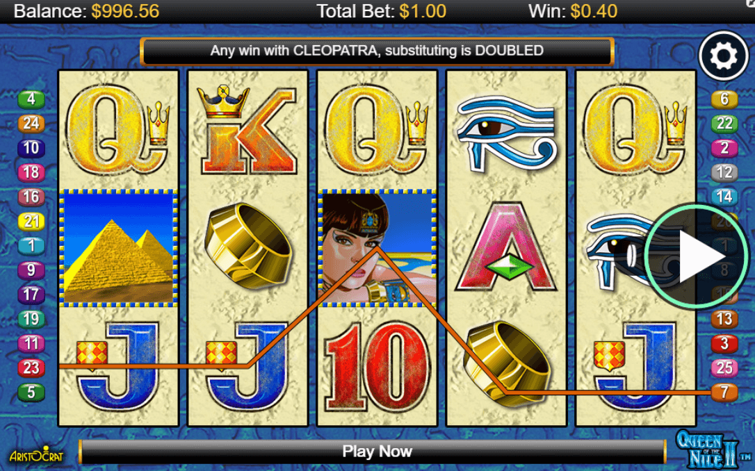 queen of the nile 2 wins